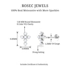 Rosec Jewels-Moissanite Gold Cross Earring for Cartilage Piercing