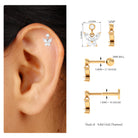 Rosec Jewels-Marquise Moissanite Butterfly Dangly Earring for Helix Piercing