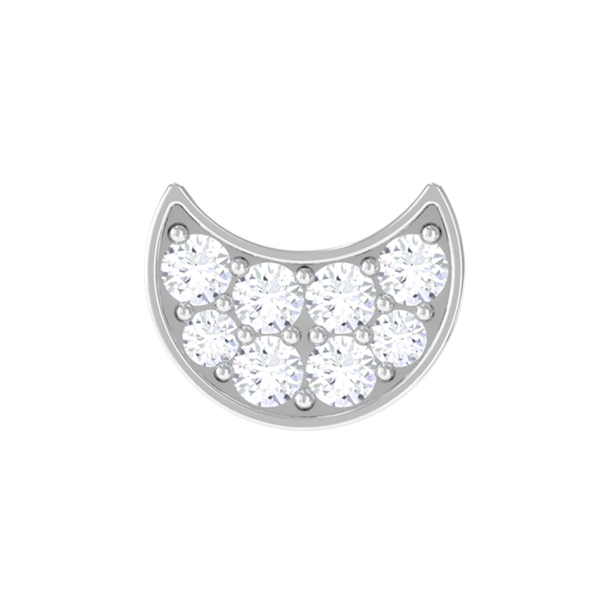 Rosec Jewels-Dainty Moissanite Moon Celestial Earring for Tragus Piercing