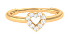 Rosec Jewels-Moissanite Heart Conch Hoop Earring in Gold