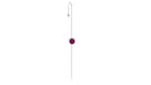 5 MM Round Rhodolite Solitaire Ear Pin in Bezel Setting Rhodolite - ( AAA ) - Quality - Rosec Jewels