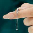 Rosec Jewels-Simple Diamond Chain Drop Earring for Helix Piercing