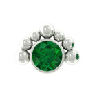 Rosec Jewels-Dainty Round Emerald Tragus Earring Gold