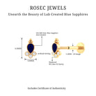 Rosec Jewels-Blue Sapphire and Diamond Tragus Earring with Beaded Gold