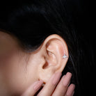 Rosec Jewels-Marquise Shape Diamond Leaf Earring for Helix Piercing