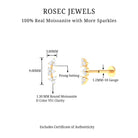 Rosec Jewels-Unique Moissanite Cartilage Climber Earring in Gold