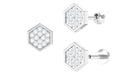 Rosec Jewels-Vintage Inspired Moissanite Hexagon Rook Earring in Gold