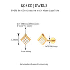 Rosec Jewels-Moissanite Geometric Conch Earring in Gold