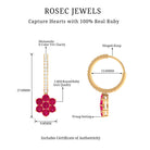 2.25 CT Ruby and Moissanite Flower Drop Dangle Earrings Ruby - ( AAA ) - Quality - Rosec Jewels