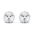 Dainty Zircon Screw Back Stud Earrings Zircon - ( AAAA ) - Quality - Rosec Jewels