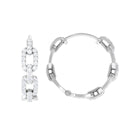 Classic Diamond Hinged Hoop Earrings Diamond - ( HI-SI ) - Color and Clarity - Rosec Jewels