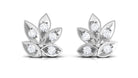 Rosec Jewels-Certified Real Diamond Leaf Stud Earrings