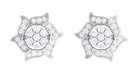 Rosec Jewels-Nature Inspired Diamond Flower Stud Earrings