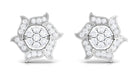 Rosec Jewels-Nature Inspired Diamond Flower Stud Earrings