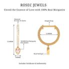 1/4 CT Minimal Morganite Drop Hinged Hoop Earrings with Diamond Accent Morganite - ( AAA ) - Quality - Rosec Jewels