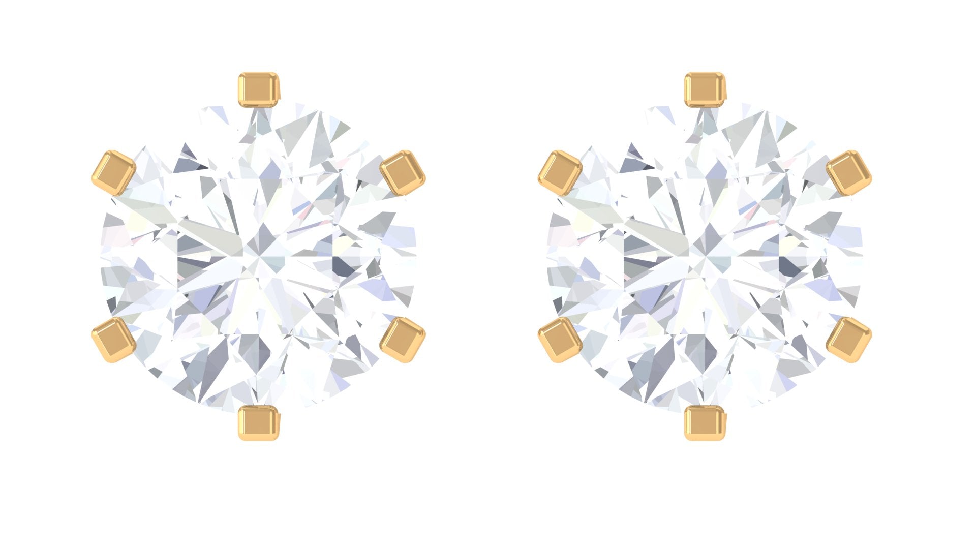 Rosec Jewels-Real Diamond Solitaire Martini Stud Earrings