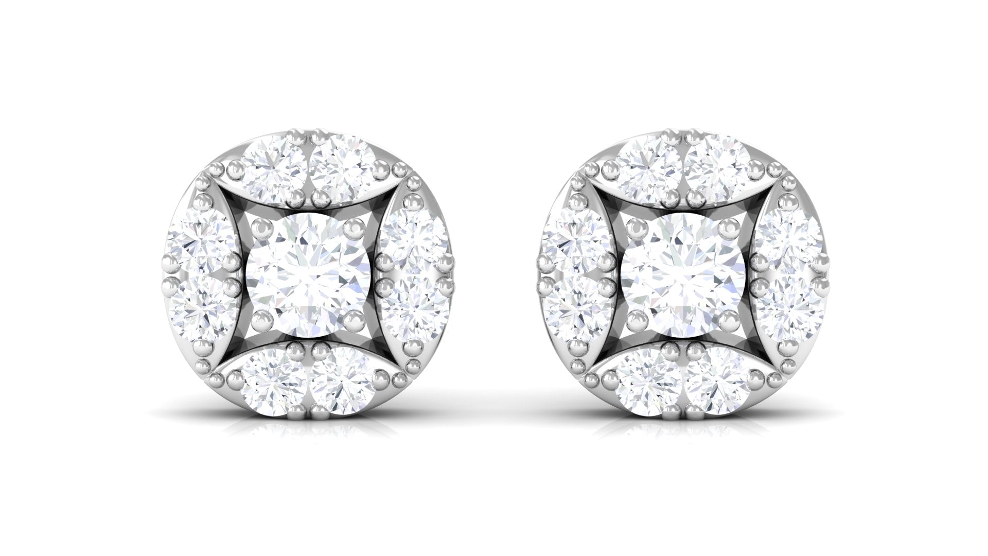 Rosec Jewels-Natural Diamond Screw Back Stud Earrings