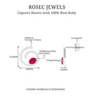 Spiral Stud Earring with Ruby and Diamond Ruby - ( AAA ) - Quality - Rosec Jewels