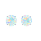 0.50 CT Ethiopian Opal Solitaire Stud Earrings in 4 Prong Setting Ethiopian Opal - ( AAA ) - Quality - Rosec Jewels