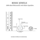 Certified Moissanite Cancer Zodiac Sign Pendant Necklace Moissanite - ( D-VS1 ) - Color and Clarity - Rosec Jewels