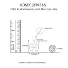 Moissanite Pisces Zodiac Pendant Necklace - Rosec Jewels