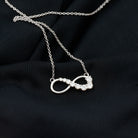 0.50 CT Certified Moissanite Silver Infinity Necklace - Rosec Jewels