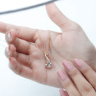 1.75 CT Infinity Pendant Necklace with Cushion Cut Morganite Solitaire and Diamond Morganite - ( AAA ) - Quality - Rosec Jewels