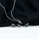 3 CT Black Spinel and Moissanite Teardrop Pendant Earrings Set Black Spinel - ( AAA ) - Quality - Rosec Jewels