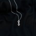 Minimal Moissanite Infinity Knot Style Pendant Necklace in Silver - Rosec Jewels