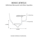 Moissanite Libra Constellation Necklace - Rosec Jewels