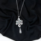 Mother of Pearl Drop Pendant Necklace in Silver - Rosec Jewels