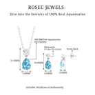 2.25 CT Pear Cut Aquamarine Tear Drop Jewelry Set with Moissanite Aquamarine - ( AAA ) - Quality - Rosec Jewels