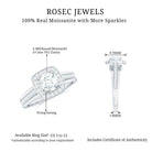 2.25 CT Classic Moissanite Engagement Ring with Accent Moissanite - ( D-VS1 ) - Color and Clarity - Rosec Jewels