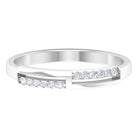 Round Diamond Band Ring in Prong Setting Diamond - ( HI-SI ) - Color and Clarity - Rosec Jewels