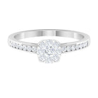 Illusion Set Diamond Engagement Ring Diamond - ( HI-SI ) - Color and Clarity - Rosec Jewels