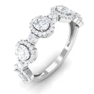 Designer Oval Diamond Anniversary Ring Diamond - ( HI-SI ) - Color and Clarity - Rosec Jewels