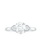 6.50 MM Prong Set Trio Solitaire Moissanite Engagement Ring Moissanite - ( D-VS1 ) - Color and Clarity - Rosec Jewels