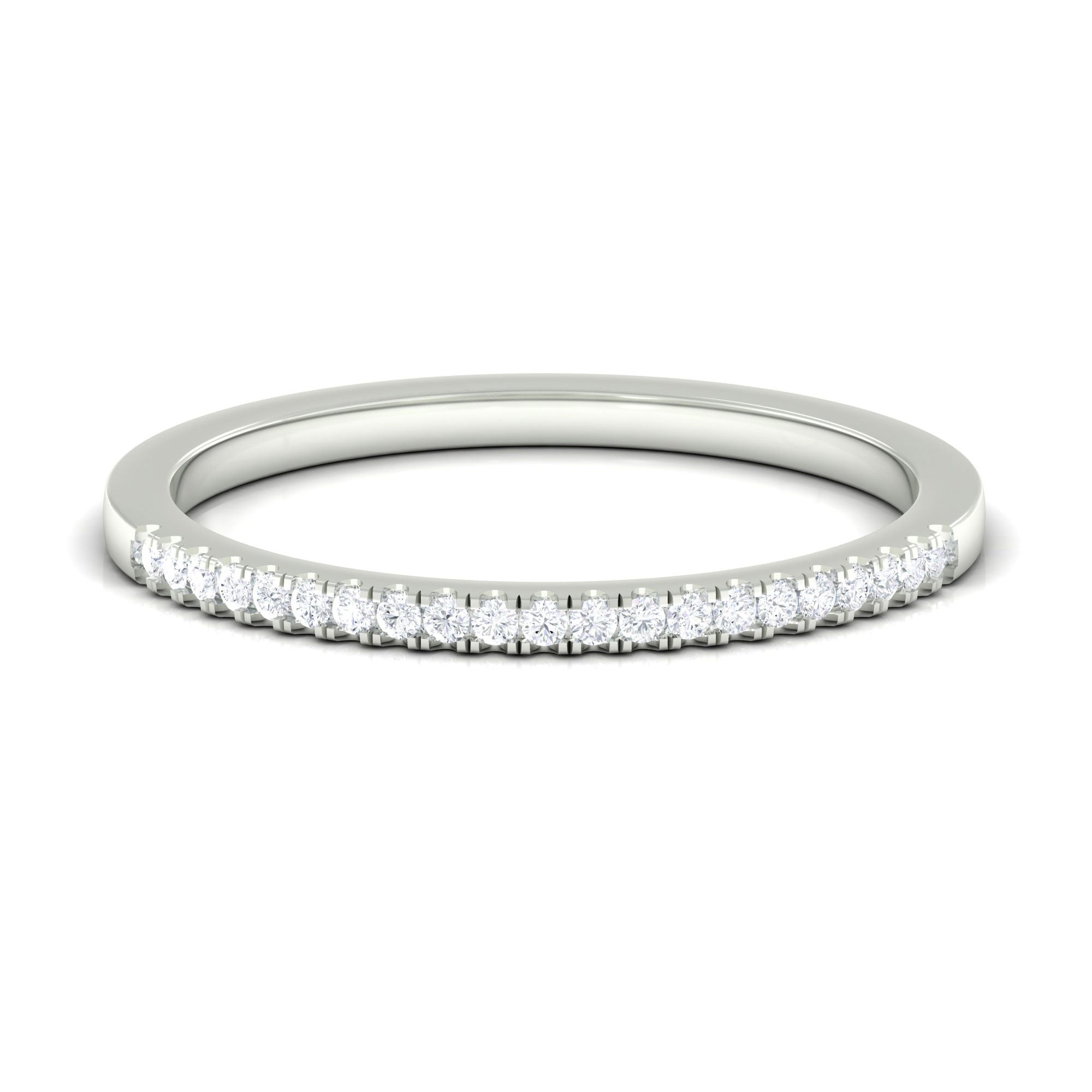 Natural Diamond Minimal Stackable Band Ring Diamond - ( HI-SI ) - Color and Clarity - Rosec Jewels