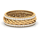 Round Diamond Twisted Rope Band Ring Diamond - ( HI-SI ) - Color and Clarity - Rosec Jewels