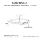 Minimal Diamond Stackable Band Ring in Prong Setting Diamond - ( HI-SI ) - Color and Clarity - Rosec Jewels