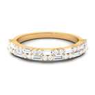 Baguette Diamond Half Eternity Ring Diamond - ( HI-SI ) - Color and Clarity - Rosec Jewels