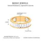 Baguette Cut Zircon Eternity Anniversary Band Ring Zircon - ( AAAA ) - Quality - Rosec Jewels