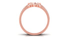 Marquise Cut Morganite Stackable Ring Set with Diamond Morganite - ( AAA ) - Quality - Rosec Jewels