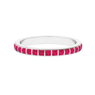 Bar Set Ruby Contemporary Eternity Ring Ruby - ( AAA ) - Quality - Rosec Jewels