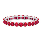 Minimal Round Ruby Eternity Ring Ruby - ( AAA ) - Quality - Rosec Jewels