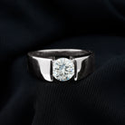 Rosec Jewels-Solitaire Moissanite Engagement Ring in Tension Mount Setting