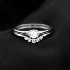 Real Diamond Minimal Wedding Ring Set Diamond - ( HI-SI ) - Color and Clarity - Rosec Jewels