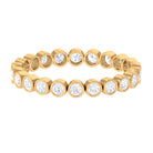 Real Diamond Eternity Ring in Bezel Setting Diamond - ( HI-SI ) - Color and Clarity - Rosec Jewels