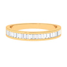 Channel Set Certified Moissanite Half Eternity Band Ring Moissanite - ( D-VS1 ) - Color and Clarity - Rosec Jewels