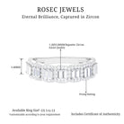 Designer Cubic Zirconia Semi Eternity Band Ring Zircon - ( AAAA ) - Quality - Rosec Jewels